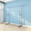 Secador de Ropa Plegable de Pie para Dormitorio, Perchero Retráctil de Poste Único/Doble, Acero Inoxidable, Moderno y Sencillo