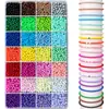 Set de Plástico de Color Sólido Esmerilado de Gran Capacidad Cuentas de Plástico Mate Coloridas para Pulseras DIY Accesorios para Hacer Joyería