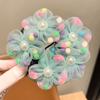 Malla para el Cabello de Niña Recogido de Baile Bolsillo Invisible para el Cabello de Niña Tocado de Flor Cabeza de Bola Accesorios Fijos para el Cabello Accesorios para el Cabello de Niñas