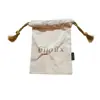 Fábrica de Origem Bolsa de Cordão de Lona Pura de Algodão Feita Sob Medida Bolsa de Armazenamento para Cosméticos e Instrumentos de Beleza Bolsa Ecológica de Algodão e Linho