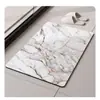 Alfombra de Piso Suave Absorbente de Tierra de Diatomeas de Mármol de Lujo Ligero para Baño, Felpudo Antideslizante para Inodoro, Baño y Entrada de Baño