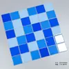 Azulejos de Mosaico de Vidrio de Cristal Fondo de Espejo Pared Baño Piscina Pegatinas de Pared Autoadhesivas Estanque de Peces Piscina Rompecabezas