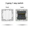 Tipo 86 padrão europeu conjoined estilo alemão francês painel de vidro branco combinação de módulos de função de tomada de interruptor de parede comércio exterior