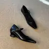 Sapatos Femininos de Couro Genuíno Super Macio Pele de Cordeiro Plataforma Wedge Estilo Retrô Francês Boca Rasa Tira Única Bico Quadrado Mary Jane Novo 2026