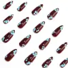 Uñas Portátiles Color Bloqueo Manicura Almendra Tendencia Fresco Acabado Negro Marrón Lago Azul Mariposa Manchas Degradado Uñas Postizas de Fábrica
