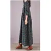 Vestido Básico Slimming Estilo Étnico Floral Soltinho com Amarração na Cintura, Forro de Lã e Tecido Espesso - Coleção Outono/Inverno 2026