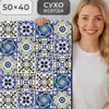 Tapete secante de tierra de diatomeas con diseño de azulejo floral vintage, posavasos de cocina, absorbente para encimera, antideslizante, resistente a la suciedad, resistente al desgaste, fácil de limpiar