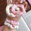 Linda Diadema de Felpa de Kt para el Cabello, Cuerda para el Cabello de Gatito de Dibujos Animados para Chicas Ins, Goma Elástica Dulce para Estudiantes, Accesorios para el Cabello de Pareja, Diadema
