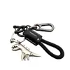 Chaveiro de Dinossauro Pequeno Desenho Animado, Acessórios de Chaveiro em Couro Genuíno, Pingente de Bolsa, Presente de Formatura, Presente de Chaveiro