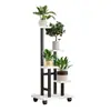 Este es un soporte para plantas/portamacetas para suculentas de varios niveles y móvil para la sala de estar y el balcón.