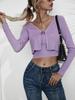 Conjunto de Dos Piezas de Suéter Cardigan de Manga Larga + Camisola Corta Estilo Europeo y Americano 2026 Comercio Exterior Amazon