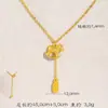 Tienda de Oro Mismo Estilo Oro Arena Fortuna Ladrillo de Oro Mariposa Calabaza Collar Varios Alta Retención de Color Flor de la Suerte Cadena para Clavícula Venta al por Mayor