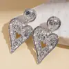 Pendientes Redondos Brillantes de Aguja Plateada Transfronterizos Europeos y Americanos Pendientes de Botón de Lujo Ligero de Gama Alta Pendientes para Mujer con Sentido de Diseño Nicho