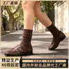 Mocasines de Cuero Genuino de Vaca con Diseño Plisado, Hebilla de Caballo Vintage Hecha a Medida, Zapatos Slip-On de Moda Francesa de Alta Gama para el Trayecto