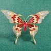 Broche de borboleta esmaltado inseto animal luz luxo gradiente corsage de alta qualidade terno jaqueta suéter pino presente feminino