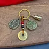 Directamente del fabricante: Llavero Giratorio de Latón con los Doce Signos del Zodíaco Atractor de Fortuna, Colgante de Llave de Calabaza para Coche Artículo de Regalo