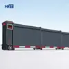 Puerta corrediza seccional eléctrica de aleación de aluminio, puerta corrediza seccional sin rieles, puerta recta, puerta retráctil automática para patio de fábrica escolar