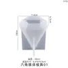 Molde de Resina de Cristal DIY Amapola Portaanillos Cónico Cilíndrico Portavelas Decoración Molde de Silicona