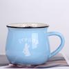 Caneca de Cerâmica com Formato de Barriga Grande e Esmalte Colorido, Adequada para Café da Manhã, Leite, Café e Água, Suporta Personalização com Logo, Caneca Ecológica
