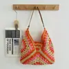 Bolso Tejido de Gran Capacidad para Mujer 2025 Verano Nuevo Vacaciones Marítimas Playa Bolso de Paja de Playa Bolso Tote de Hombro a la Moda