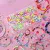 Brinquedos Educacionais DIY Feitos à Mão com Contas para Crianças Meninas Usam Contas Treinamento de Concentração Material para Pulseira Joia Colar