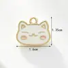 Fabricante de guirlanda de balanço de desenho animado, acessórios de animais de gato, fábrica atacadista, liga de metal, gota de óleo, acessórios de joias DIY