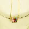 Collar de Pareja de Animales Stitch Más Vendido de Amazon, Aleación Esmaltada, Accesorio de Corazón Abrazándose Estilo Europeo y Americano, En Stock