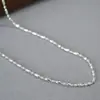 Moda Nicho Japonesa y Coreana Simple y Delicada Perla de Arroz Latón Chapado en Oro Personalidad Temperamento Lujo Ligero Cadena de Clavícula Collar de Gama Alta
