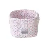 Cesta de almacenamiento de lunares estilo coreano, gran capacidad, perfecta para organizar cosméticos, un elegante organizador de escritorio de tela para varios artículos