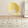 Silla de comedor nórdica para uso doméstico, casual y moderna, silla de comedor de mesa transparente, diseño simple para casas de huéspedes y hoteles, silla concha con respaldo solar