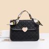 Bolsa de Mão Fashion Estilo Coreano com Textura de Alta Qualidade 2025 Rombos Embossados Moda Bolsinha Quadrada Feminina Bolsa Amor Versátil