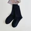 Calcetines Blancos Sin Costuras para Mujer, Calcetines de Algodón de Media Caña para Primavera y Otoño, Calcetines Largos Tipo Zapatilla Finos de Verano, Calcetines Holgados Negros de Moda