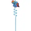 Unicornio Creativo Colorido Popote Espiral Lindo Pony Parche de Goma Suave Popote Decorativo Fabricante Transfronterizo de Amazon