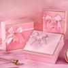 Caixa de Presente Popular com Laço Rosa para Namorada, Caixa de Presente para Cosméticos, Caixa para Embalagem de Batom, Caixa de Presente Souvenir Atacado