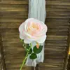 Rosa de Simulación Tallo Único Rosa Redonda Cascada de Flores Pared de Flores Arreglo Floral Flor Artificial Flor de Boda Flor Falsa Fila de Flores en el Suelo