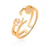 Anillo de Amor de Venta Caliente Transfronterizo para Mujer Estilo Ins Retro Temperamento Sentido del Diseño Anillo de Dedo en Forma de Corazón Anillo de Personalidad Europeo y Americano