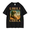 Camiseta Gráfica de Bailarina Italiana Meme Engraçado Lirili Larila Algodão