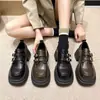 Zapatos de cuero retro para mujer con plataforma gruesa para aumentar la altura, nuevos mocasines de plataforma otoño 2026, zapatos de cuero versátiles estilo británico