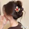 Pinza de Garra Triangular Color Café Modelo Nuevo 2026 con Acabado de Alta Gama, Pinza de Tiburón de Tamaño Mediano para la Parte Trasera de la Cabeza, Adecuada para Cabello Fino, Versátil para el Uso Diario Accesorio para el Cabello