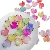 Estilo Antigo Bicolor Carimbado a Ouro Flor Irregular de Três Pétalas Feita à Mão DIY Presilha de Cabelo Estilo Antigo Grampo de Cabelo Acessórios de Joias com Contas