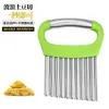 Cortador de Legumes Comercial Multifuncional, Fatiador de Batata com Faca Ondulada, Cortador DIY para Batata Chips