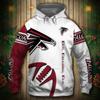 Sudadera con Capucha para Hombre 2025 Nueva Europea y Americana Transfronteriza Equipo de Fútbol NFL Impresión Digital 3D Sudadera con Capucha