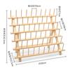 Estante de Alambre de Nuevo Estilo Estante de Alambre de Madera Sólida Estante Plegable para Almacenamiento de Hilo de Coser 60 Ejes Hogar Tela DIY Hecho a Mano Estante de Alambre