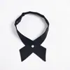 Corbata de moño Cruzada Graduación Negra Estudiante Femenina Corbata Uniforme de Licenciatura Tailandés Uniforme Escolar Rojo Accesorios JK Moño