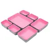 Caja de almacenamiento de siete compartimentos de un solo color y dos colores, caja de almacenamiento de fieltro, organizador de compartimentos de almacenamiento de escritorio para el hogar y la oficina