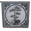 Mural de Talla de Piedra Pino de Bienvenida Pared Sombra Relieve Mural Interior y Exterior Chinoiserie Bendición Escultura de Piedra Azul Pared de Puerta de Bienvenida