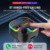 Reproductor MP3 Bluetooth para Coche M53 Llamada Manos Libres Reproducción desde Disco U Tarjeta Plug-in Transmisor FM para Coche Atmósfera Colorida
