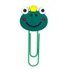 Clips para Papel Grandes en Forma de Rana Más Vendidos, Material de Oficina Creativo y Lindo, Pines en Forma de U, Marcadores de Libros de Dibujos Animados de PVC