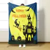 Amazon Comercio Electrónico Transfronterizo Impresión Digital Cómoda, Suave y Cálida Doble Cara Franela Halloween Manta Pequeña Manta