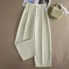 Pantalones Finos de Verano Personalizados para Mujer 2026 Nuevos Pantalones Curvos de Cintura Alta Adelgazantes Sueltos de Pierna Ancha